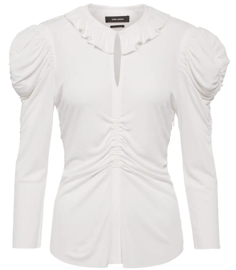 ISABEL MARANT Jen ruched jersey top