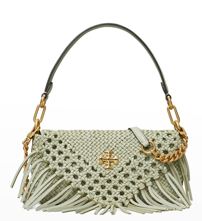 TORY BURCH Kira Small Fringe Braided Shoulder Bag