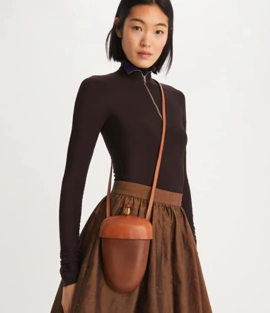 LEATHER ACORN BAG