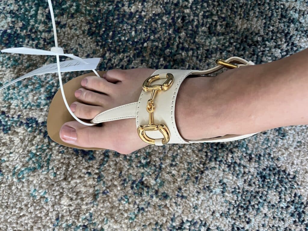 Gucci sandals 2025 on feet