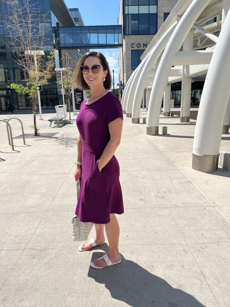 SCOTTEVEST travel dress worn in Denver by Have Clothes, Will Travel