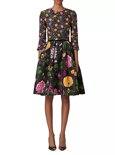 Carolina Herrera
Mixed Floral Knee-Length Dress