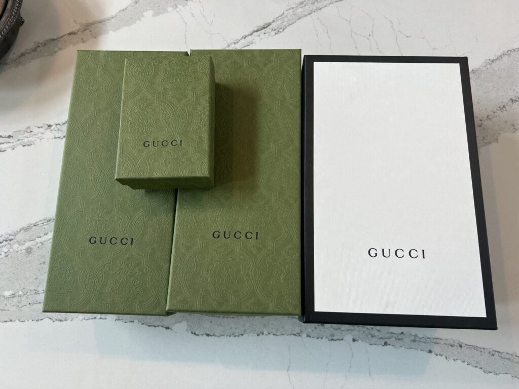 Gucci boxes from SSENSE