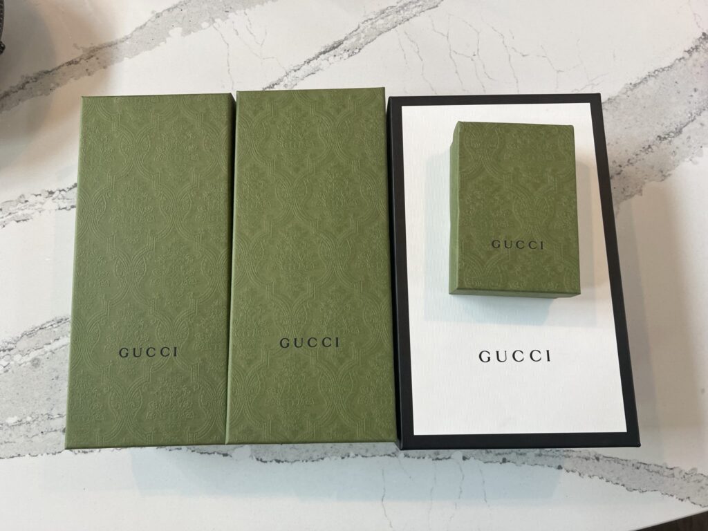 Gucci boxes from SSENSE