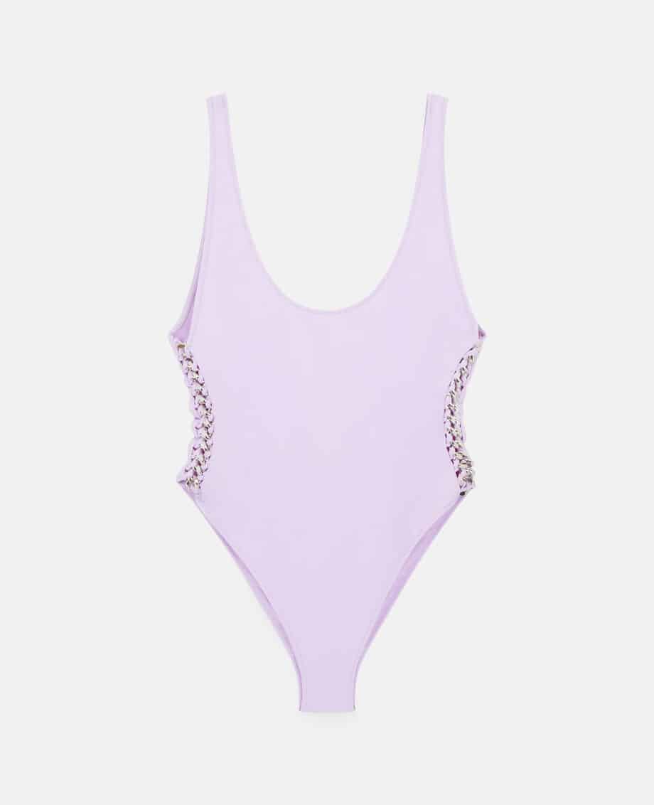 Stella McCartney Orchid One Piece on a white background.