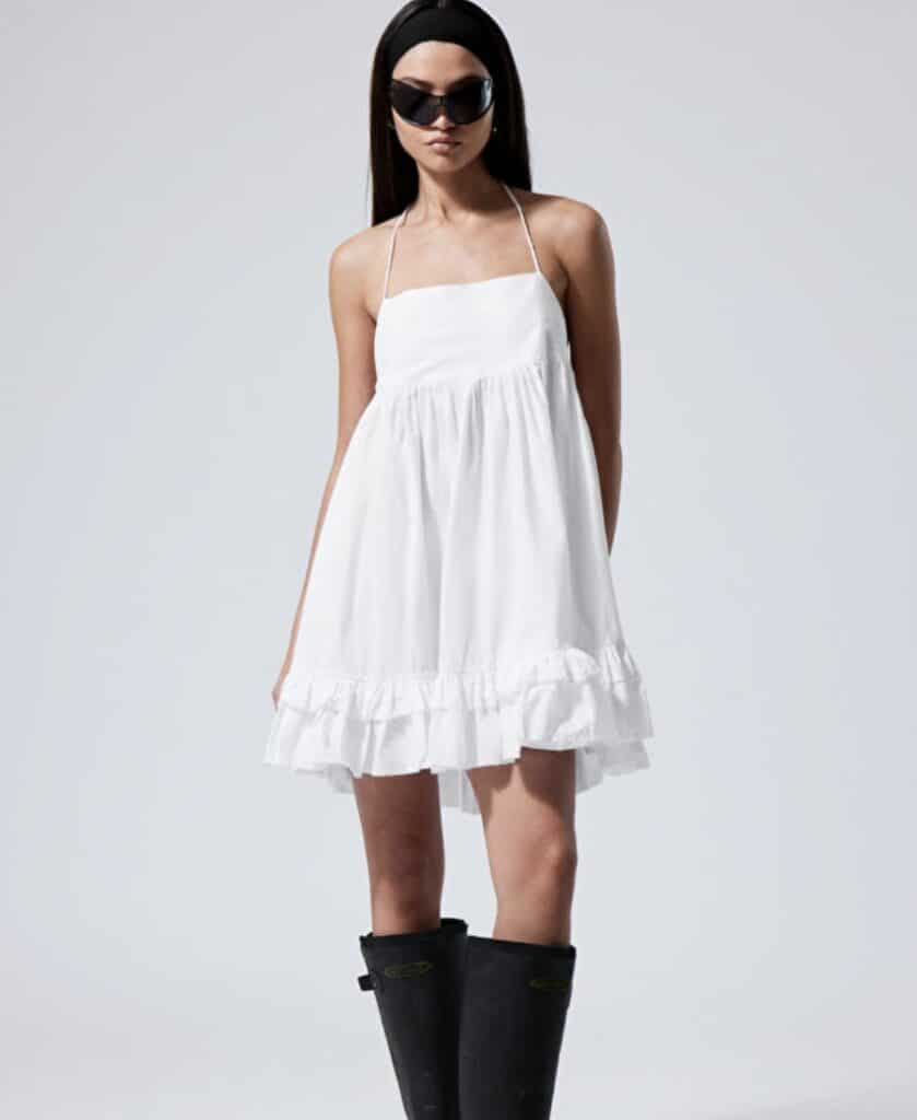 Mini Poplin Strap Dress