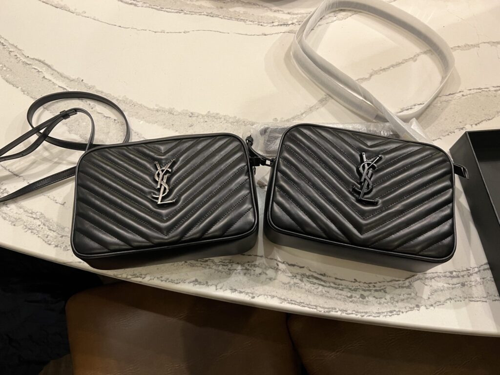 The bag on the left is from Net-a-Porter & the right is from YSL.