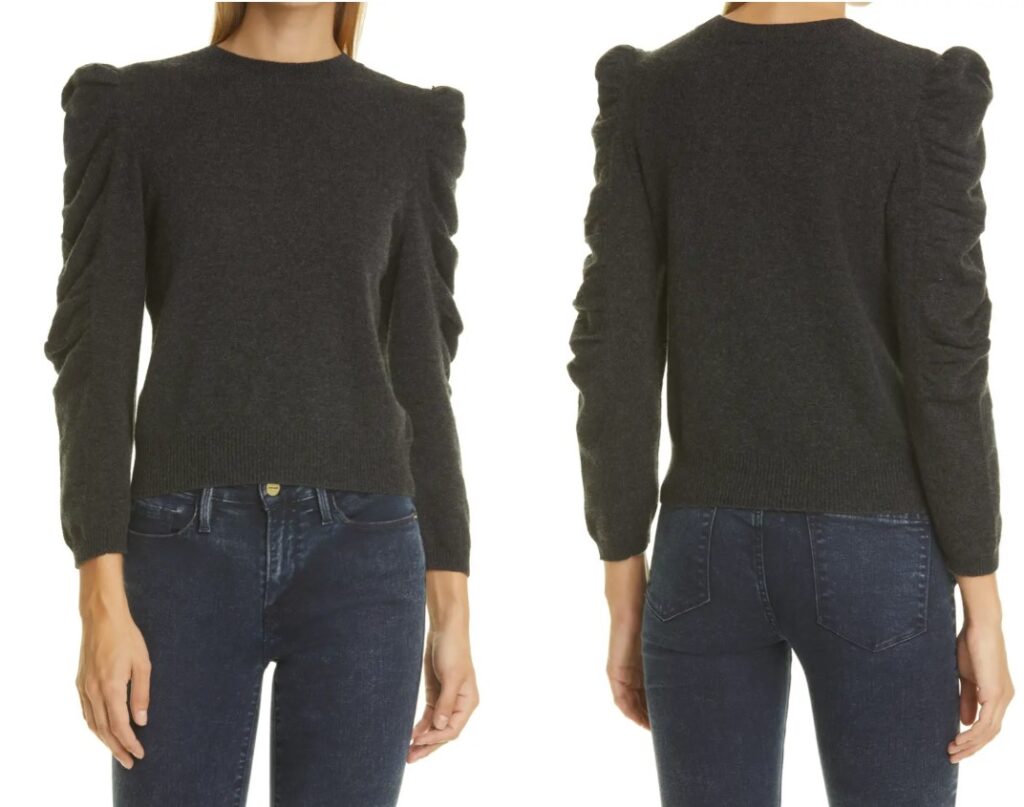 Ruched Sleeve Cashmere Sweater
FRAME