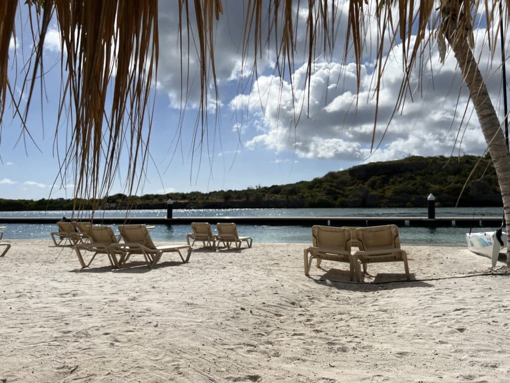 The Sandals Curacao beach area.