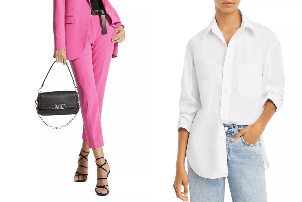 Slim Crop Pants + Classic White Button Down Shirt