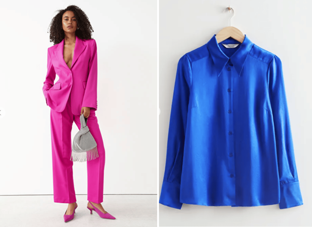 Tailored Stretch Wool Trousers + Blue Boxy Fit Silk Shirt
