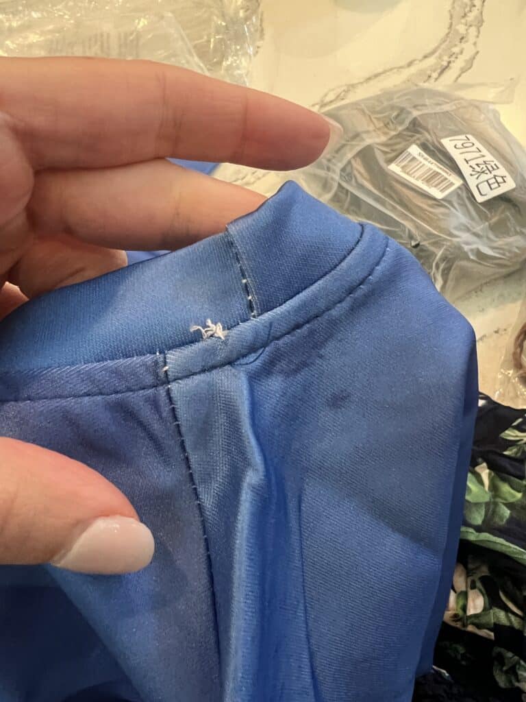 The stitching on this sweatshirt from Lightinthebox is coming undone