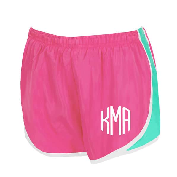 Pink Monogrammed Running Shorts