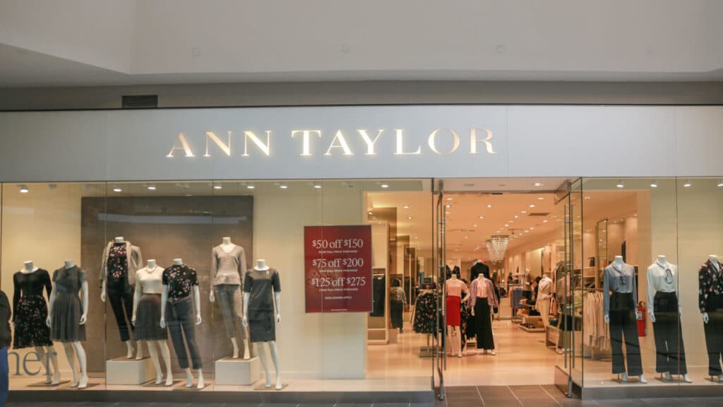 Lawrence Township New Jersey, February 24, 2019:Ann Taylor Factory Store in Quaker Bridge mall.