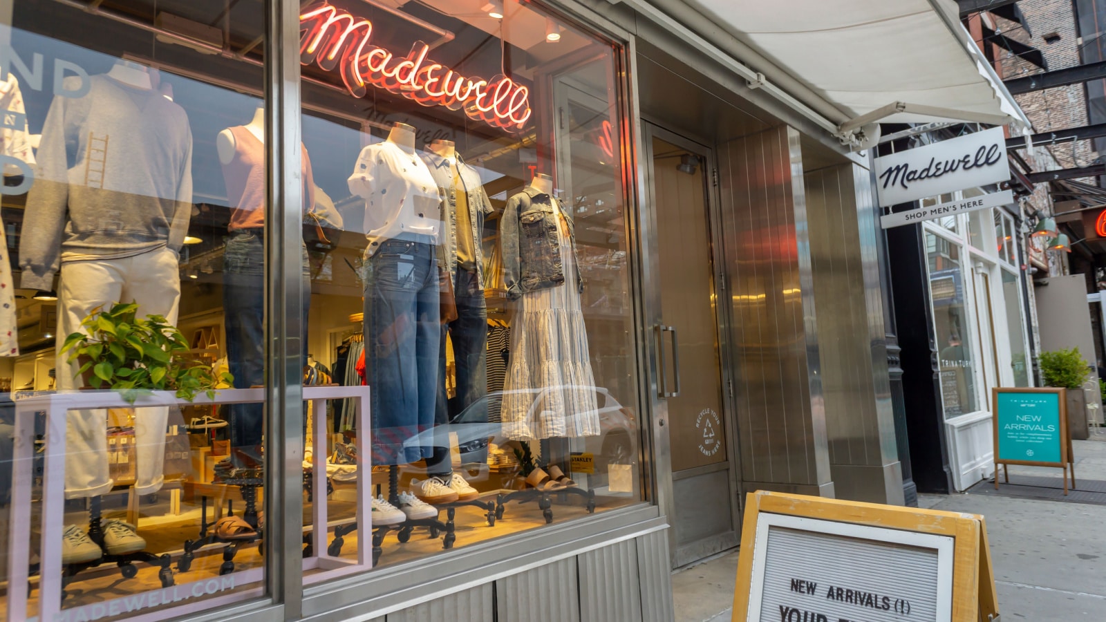 New York NY/USA April 12, 2019 A Madewell store in the Meatpacking District in New York