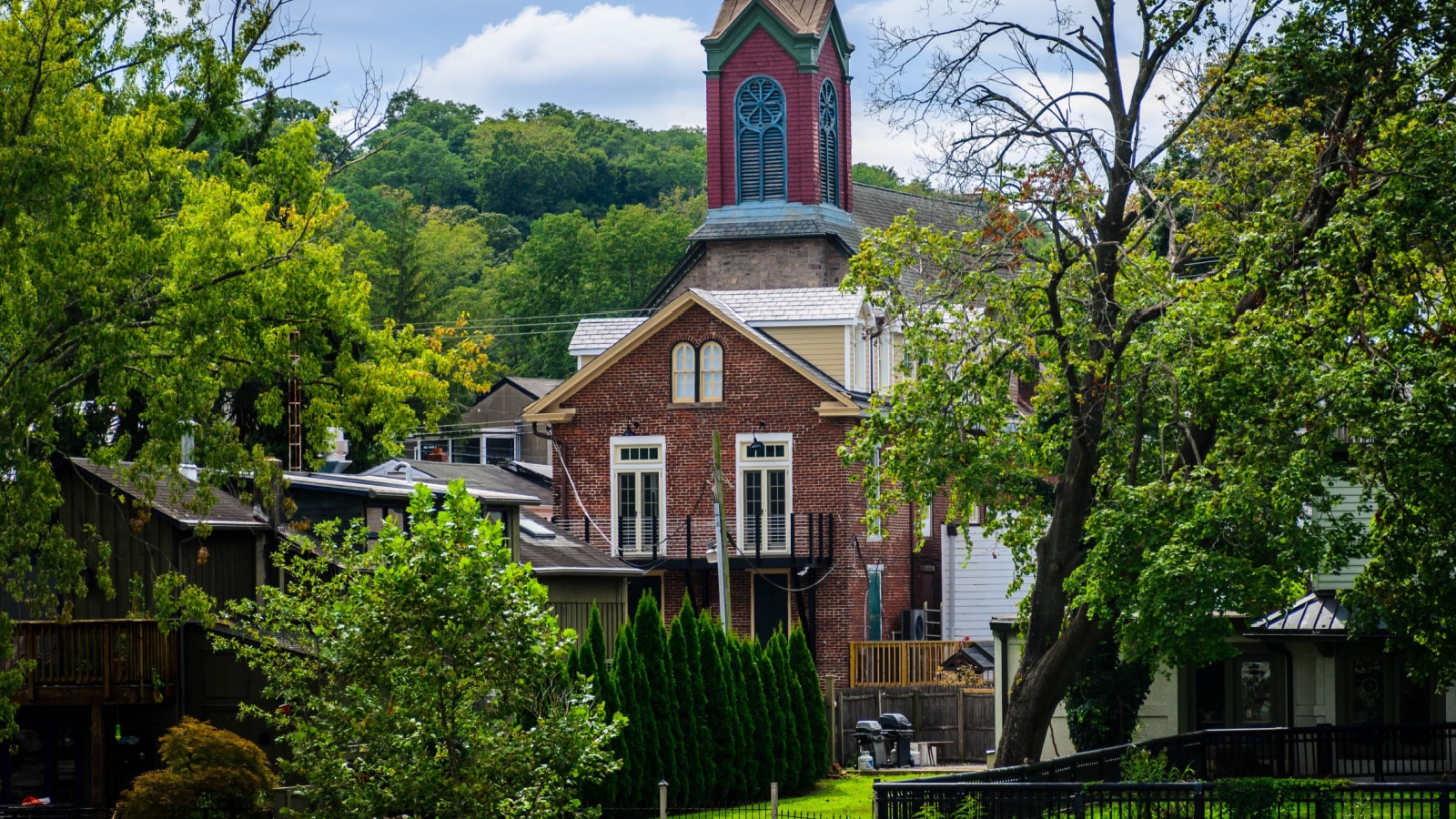 Steeple Building In Historic New Hope PA
