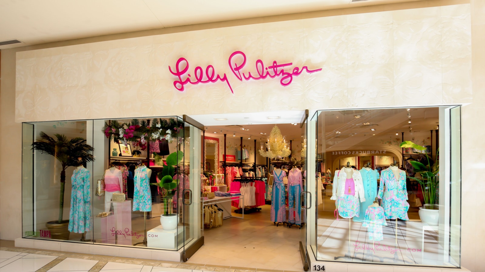 Tampa, Florida, USA - February 23, 2020: One of the lilly pulitzer store in the mall in Tampa, Florida, USA.