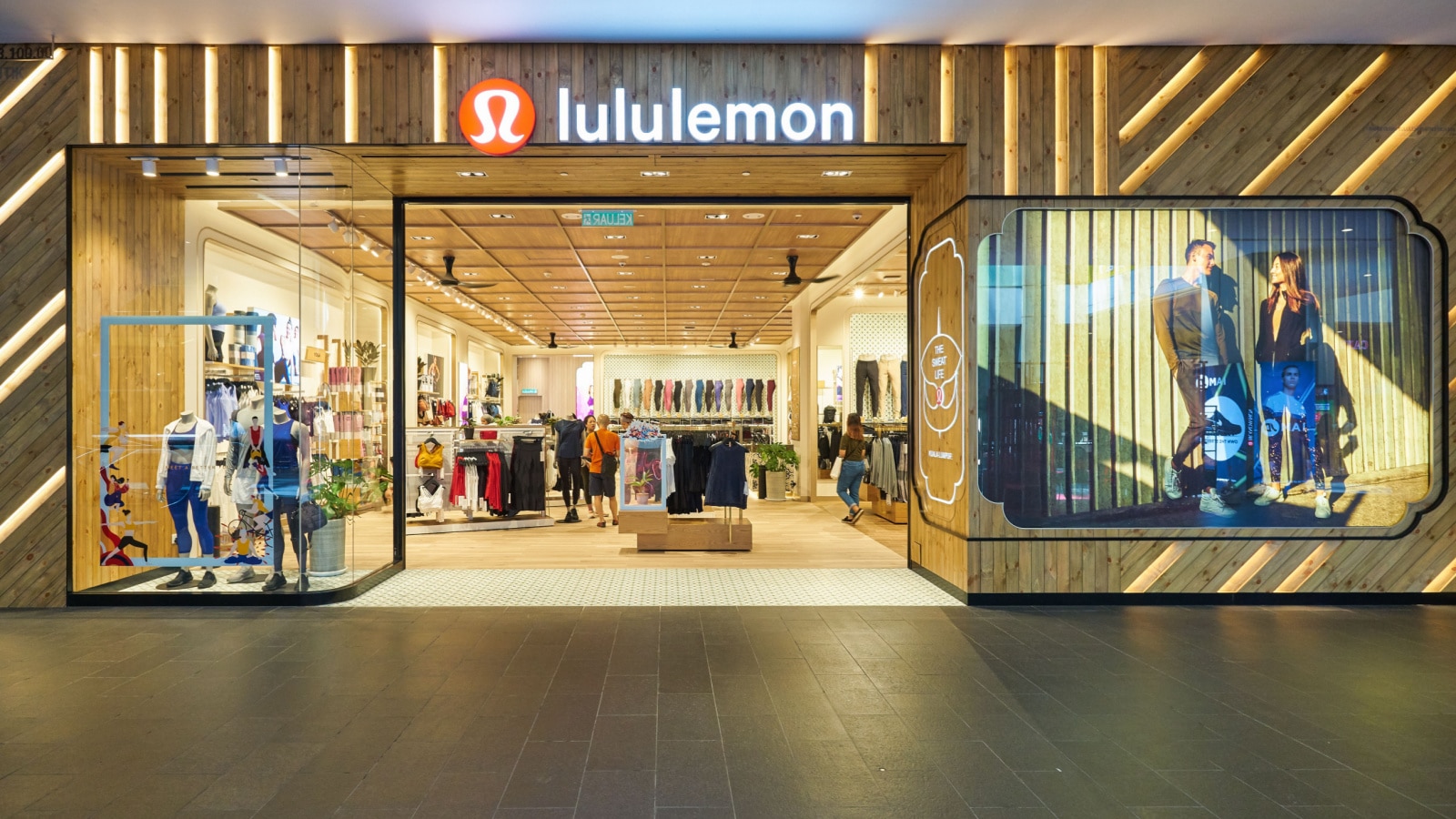 KUALA LUMPUR, MALAYSIA - CIRCA JANUARY, 2020: entrance to Lululemon store in Pavilion Kuala Lumpur shopping centre.