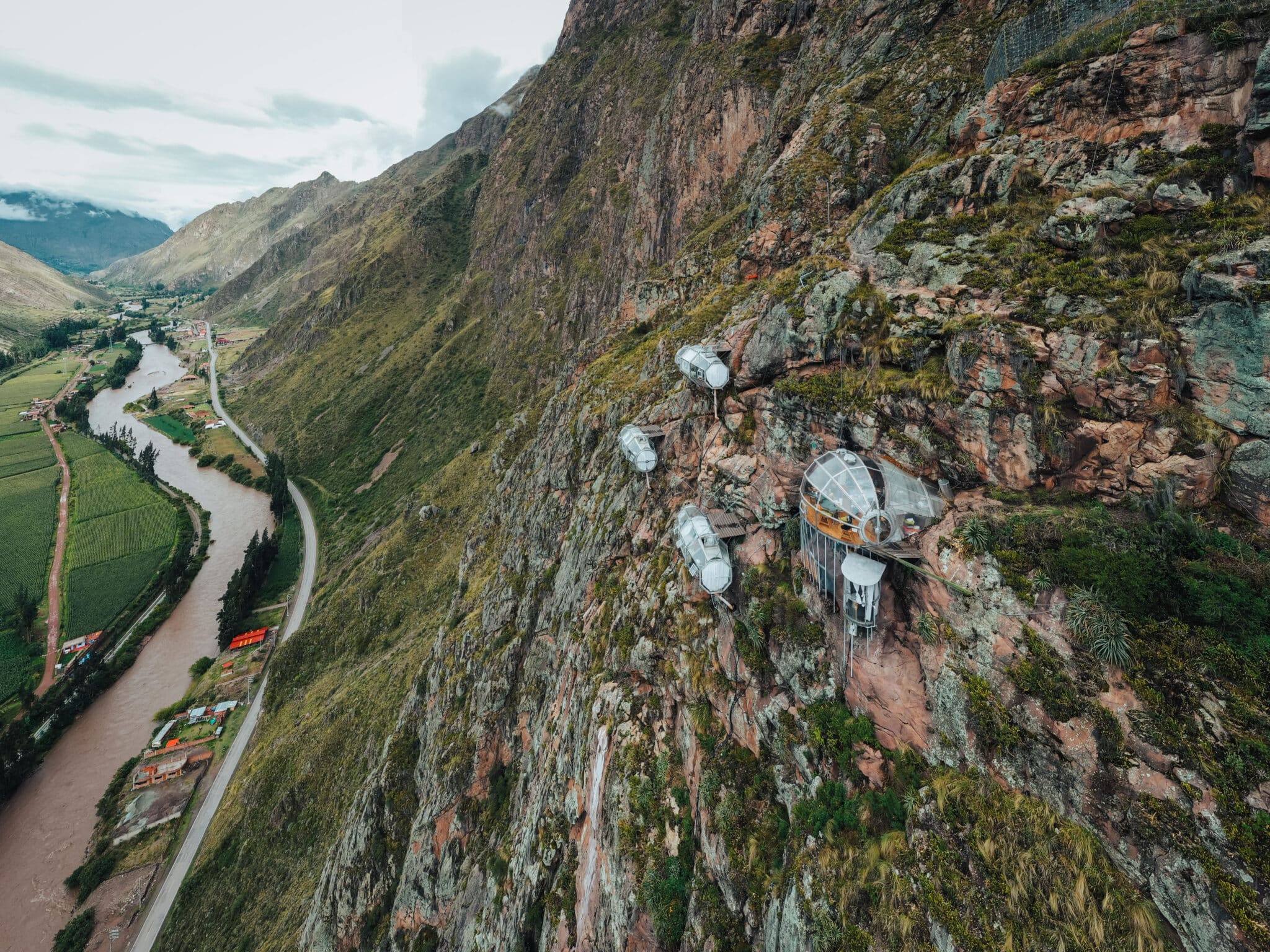 4. Climb Up a Cliff to Your Hotel Room (Skylodge Adventure Suites in Cusco, Peru)