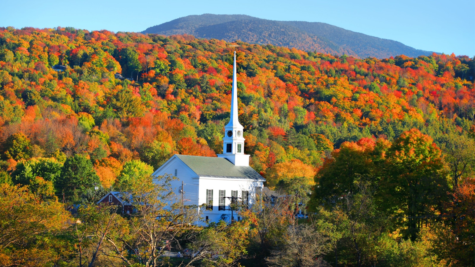 Iconic church in Stowe Vermont