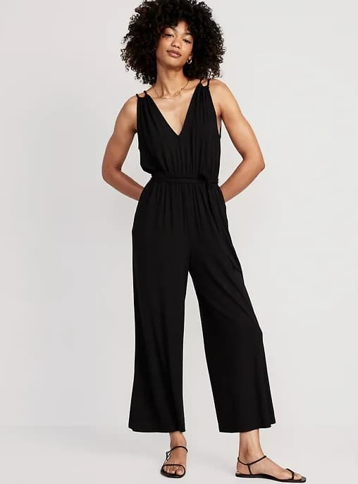 Sleeveless Double-Strap Ankle-Length Jumpsuit for Women