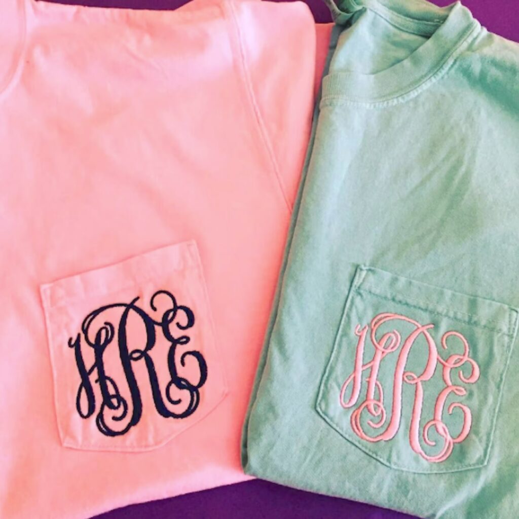 monogrammed t shirt personalized gift for moms