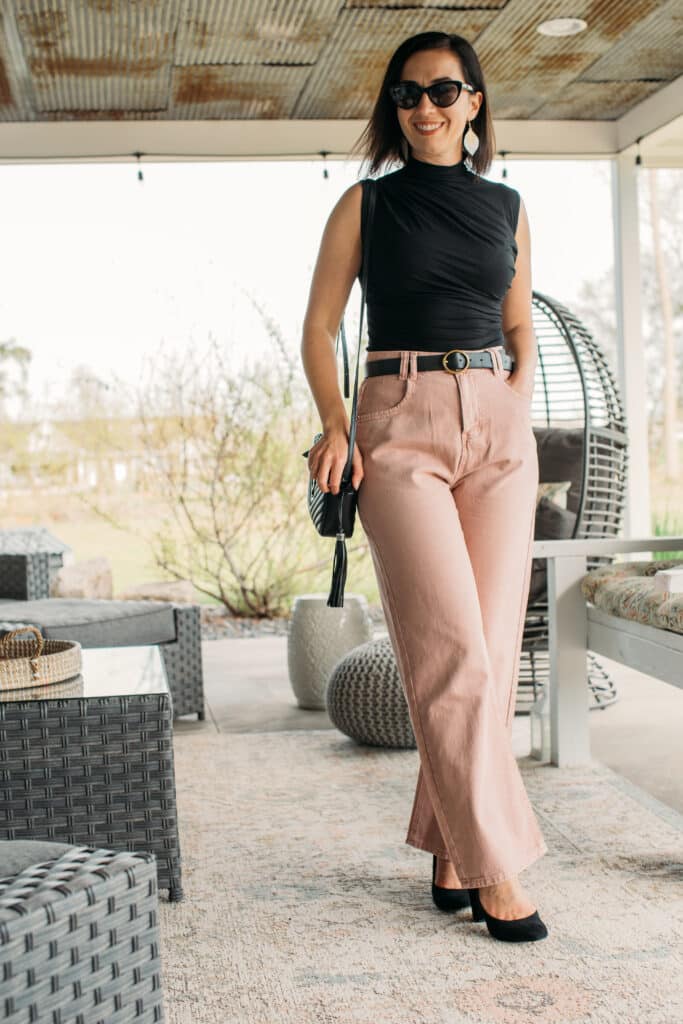 Pastel pink top outfit outlet