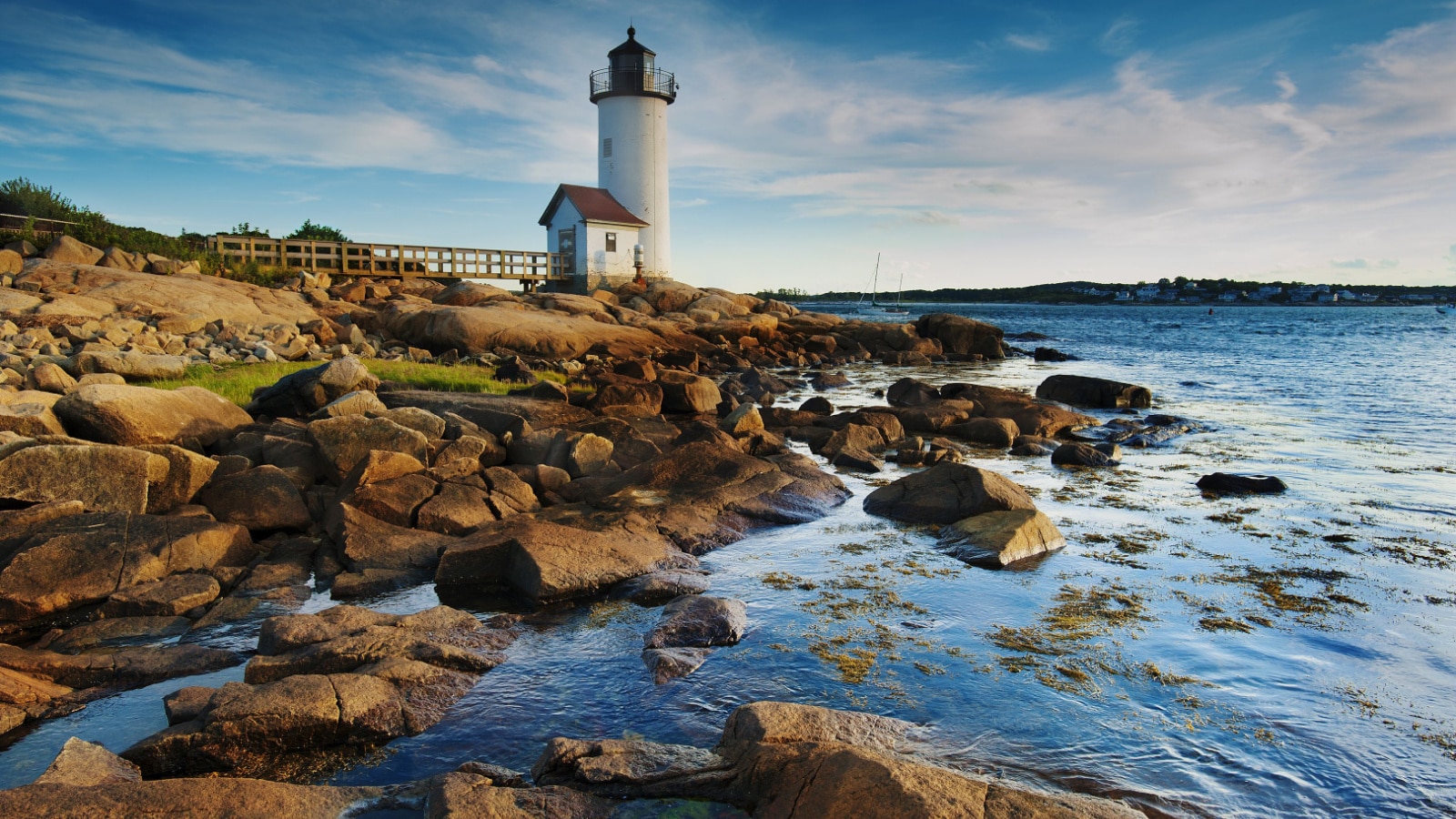 Annisquam lighthouse off the north coast of Massachusetts