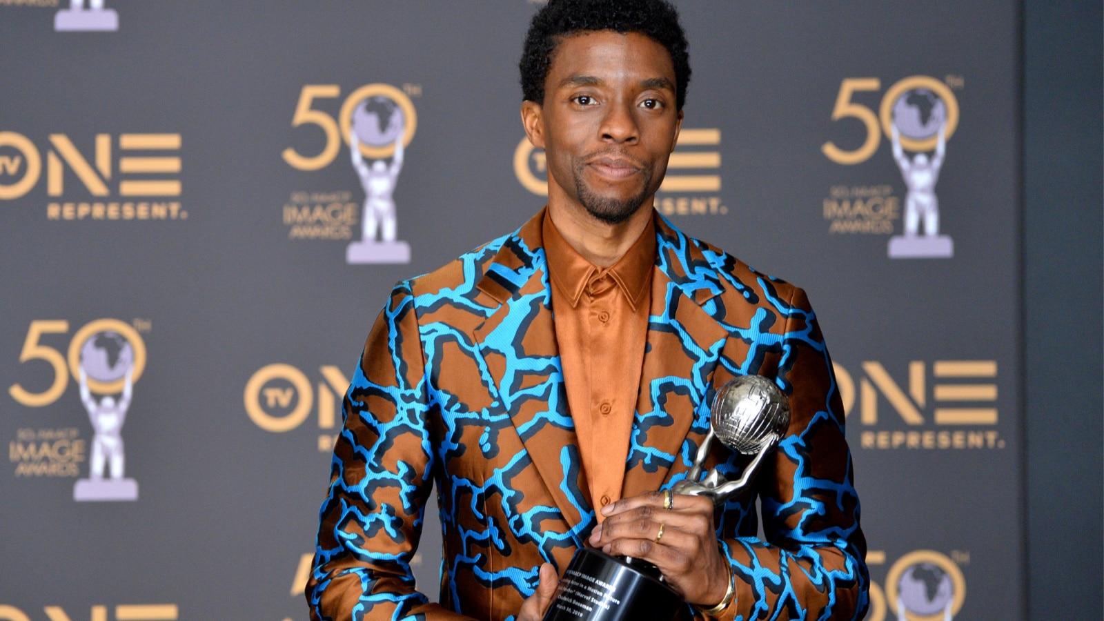 LOS ANGELES, CA. March 30, 2019: Chadwick Boseman at the 50th NAACP Image Awards. Picture: Paul Smith/Featureflash