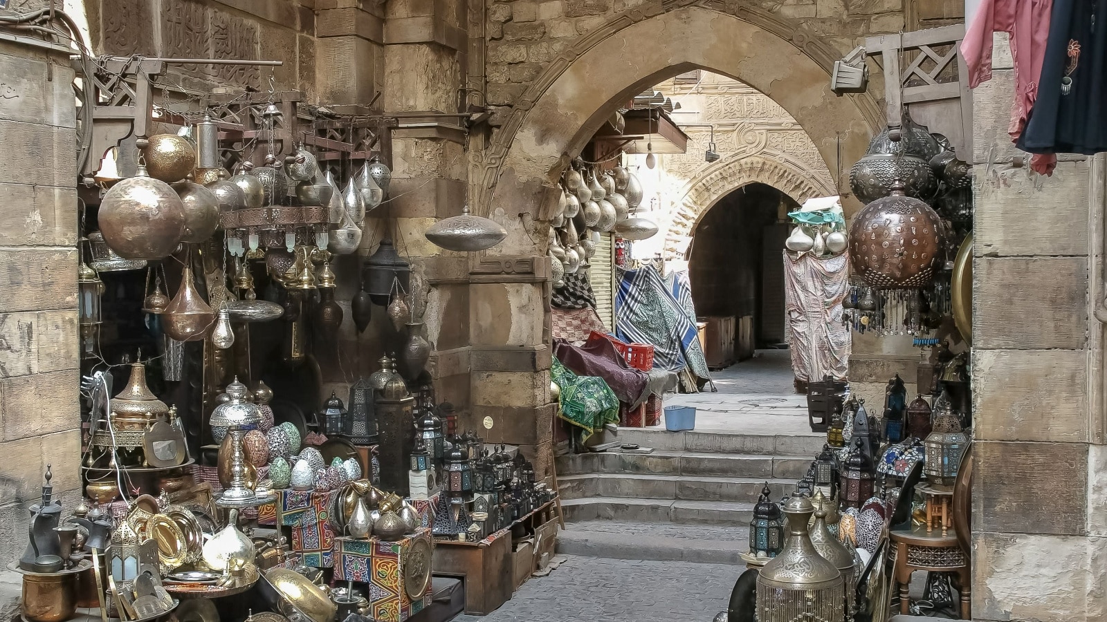 khan el khalili market in cairo, egypt