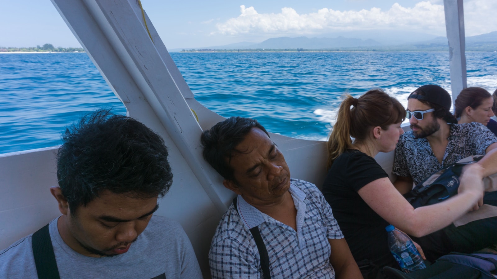 Passenger Sleeping On Boat Gili Trawangan,West Nusa Tenggara/ Indonesia - March 13 2019
