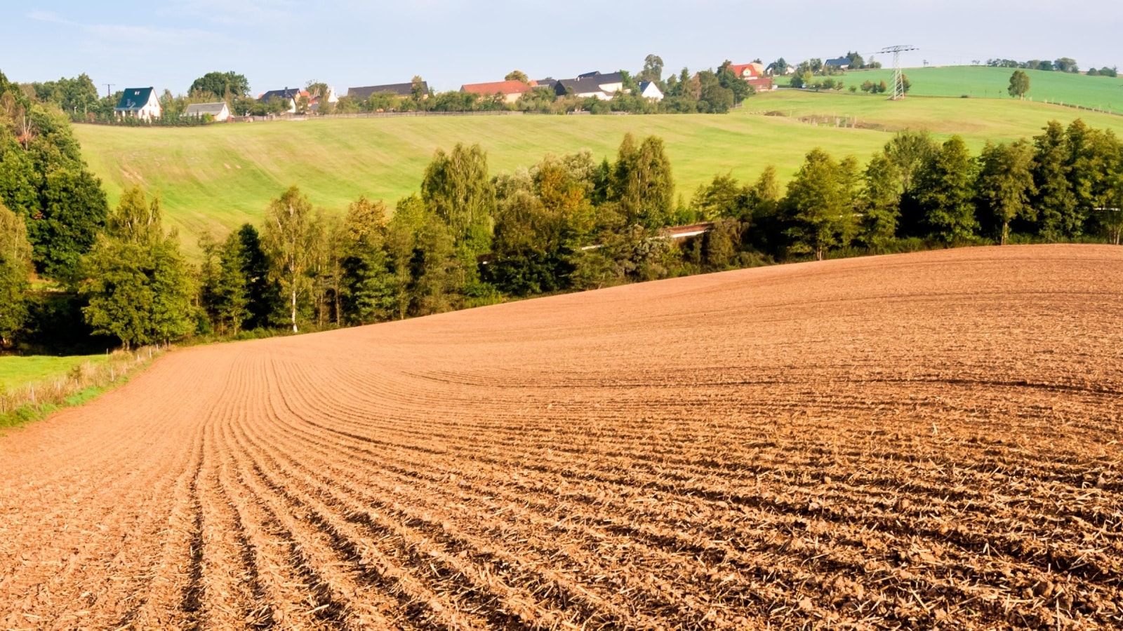 Plowed field in Kansas, United States