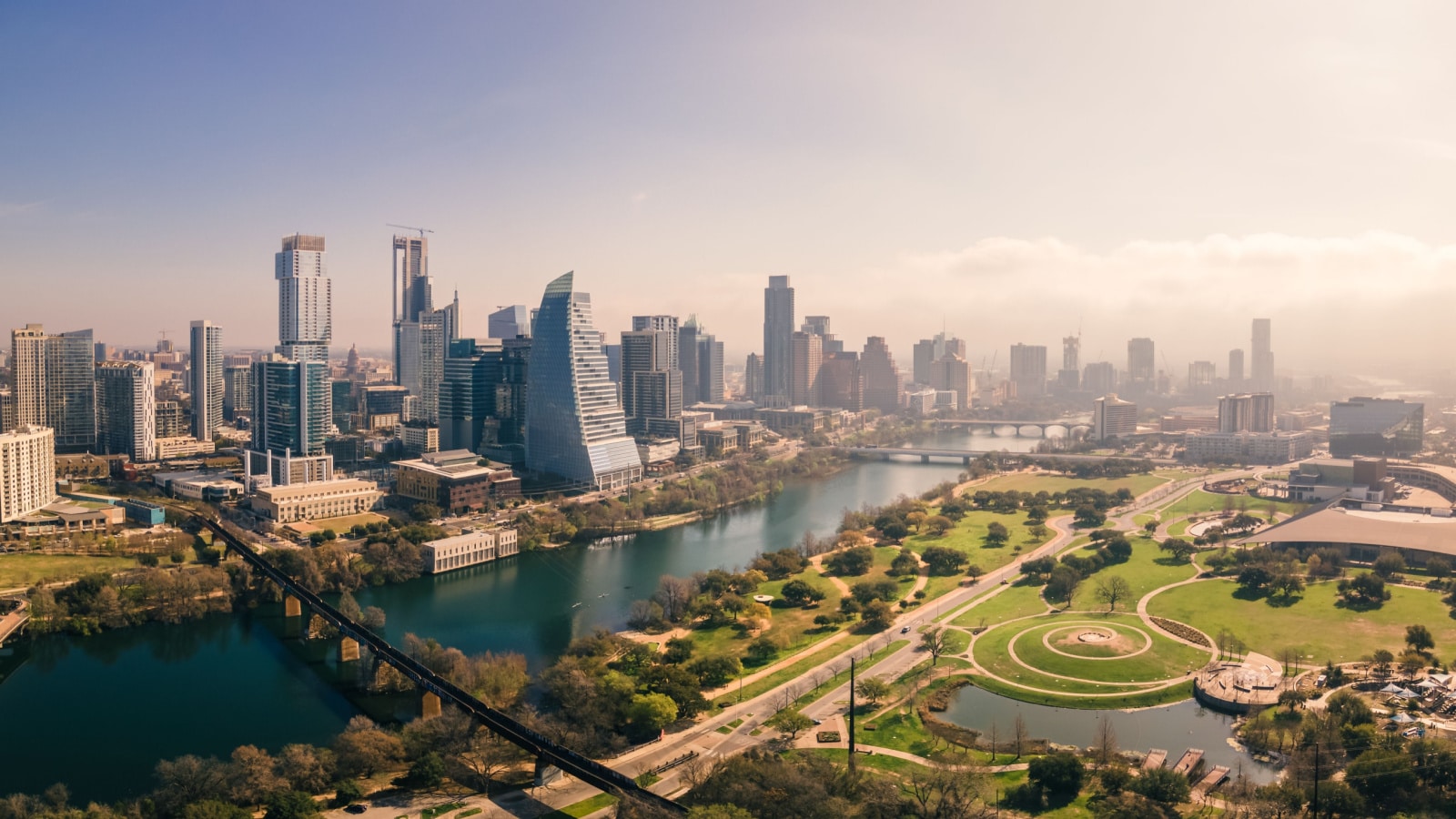 Austin, TX - morning skyline panorama