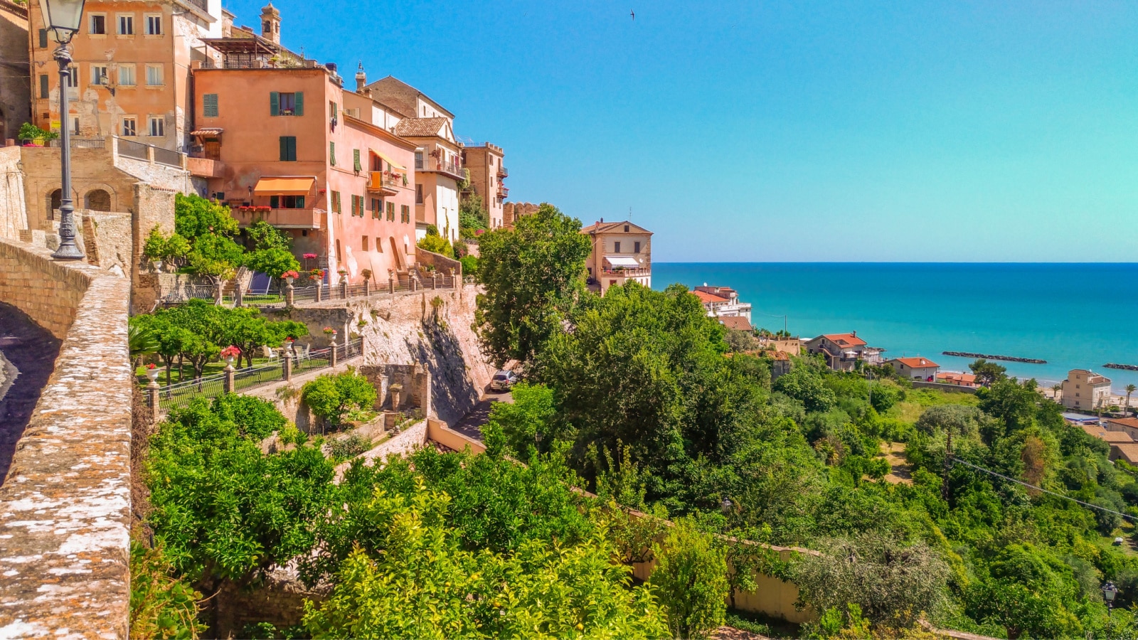 Medieval Grottammare village on the adriatic sea, Marche, Italy