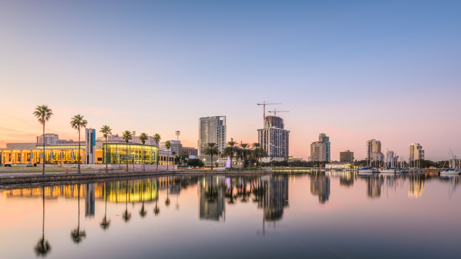 St. Petersburg, Florida, USA downtown city skyline on the bay.