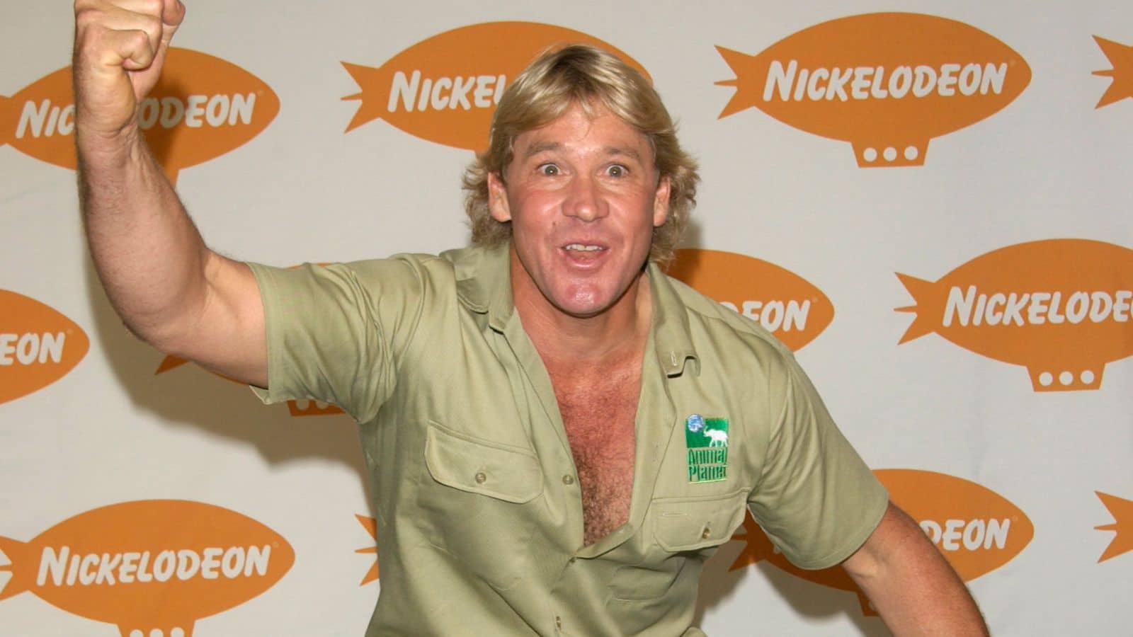 Crocodile hunter STEVE IRWIN at Nickelodeon's 15th Annual Kids Choice Awards in Santa Monica. 20APR2002. Paul Smith / Featureflash