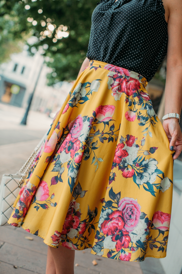 How to Style a Floral Midi Skirt - 7 Outfit Ideas for Summer & Fall