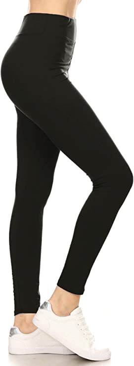 Leggings Depot High Waisted Leggings for Women Buttery Soft Women's Leggings Solid Yoga - Reg, Plus, 1X3X, 3X5X