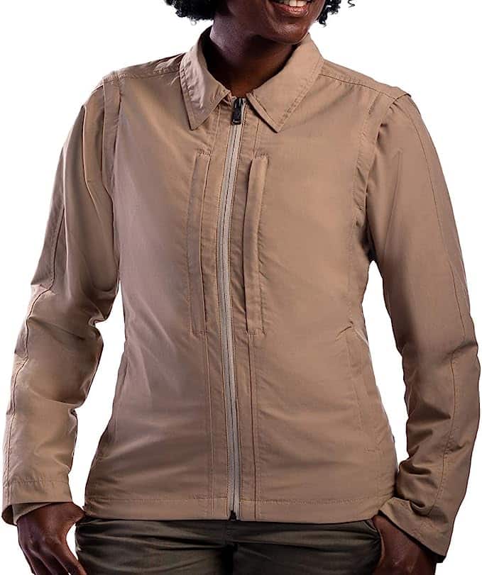SCOTTeVEST Essential 2.0 Jacket for Women - 24 Hidden Pockets & Detachable Sleeves - Coat for Travel & More