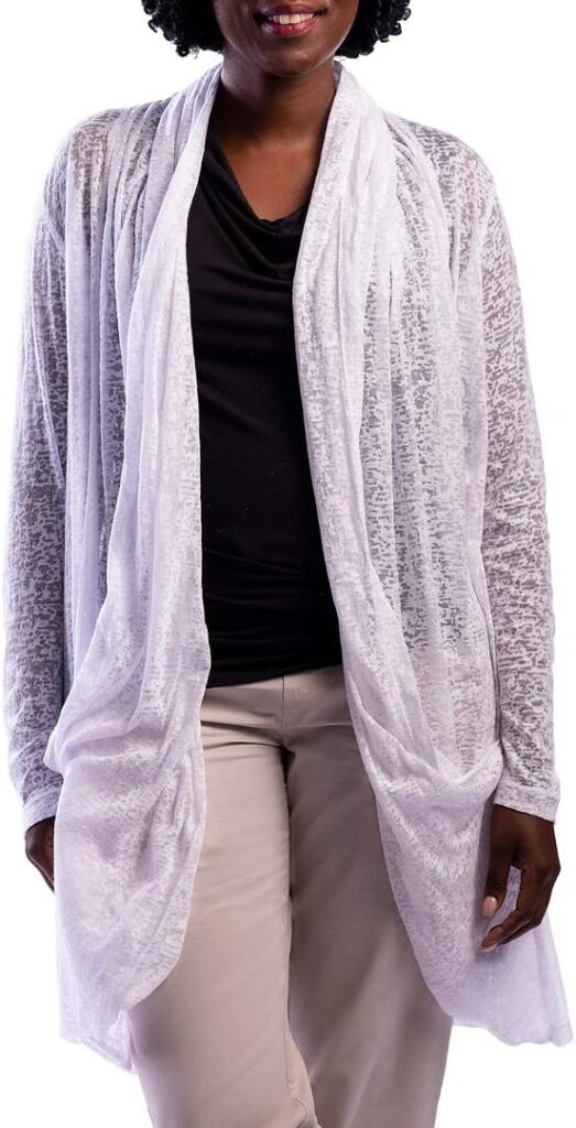 SCOTTeVEST Lucille Cardigan for Women - 4 Hidden Pockets - Lightweight Wrinkle-Resistant Sweater for Travel & More