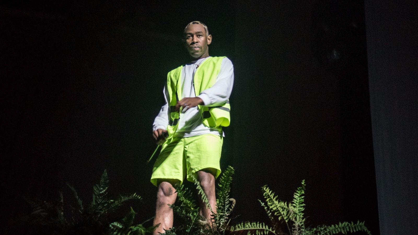 SAN FRANCISO, CA - JANUARY 29, 2018: Tyler, the Creator in concert at The Armory in San Francisco, CA