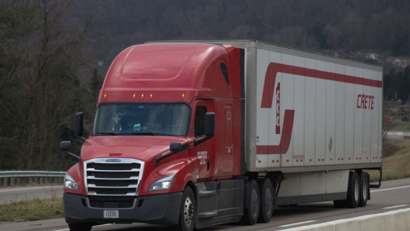 Weirton,WV USA 12-13-18 Big Rig Truck on Highwy
