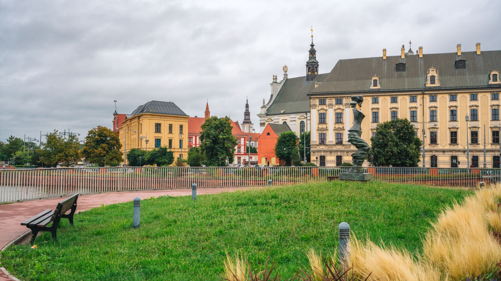 Wroclaw, Poland. Historical center of the old city. Historic landmarks, street view, architecture, city life. Wroclaw, Poland - August 21, 2022