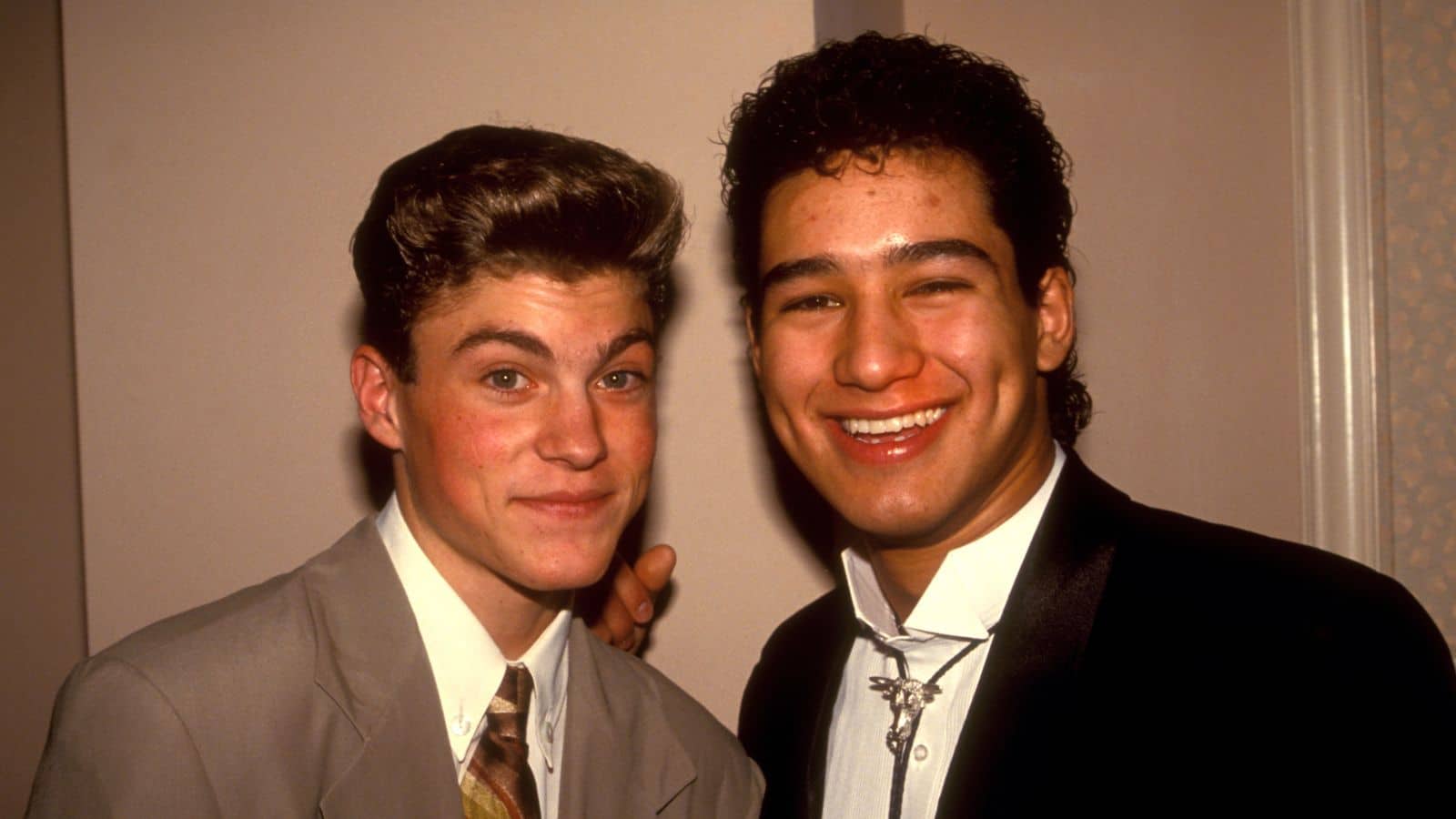 LOS ANGELES - circa 1991: Teen stars Brian Austin Green and Mario Lopez leave Chasens restaurant.
