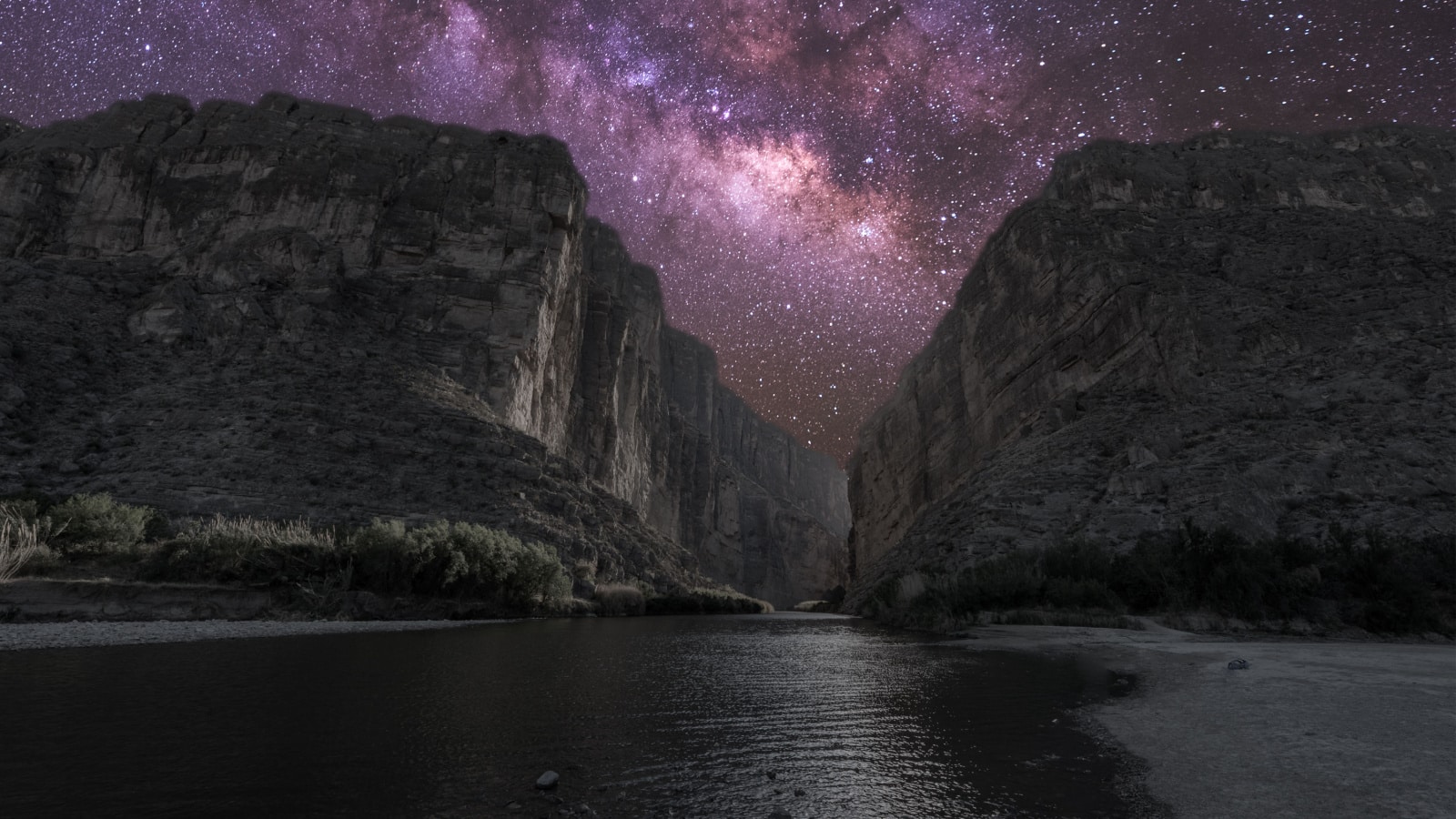 Santa Elena Canyon under the Milky Way - Big Bend National Park Texas