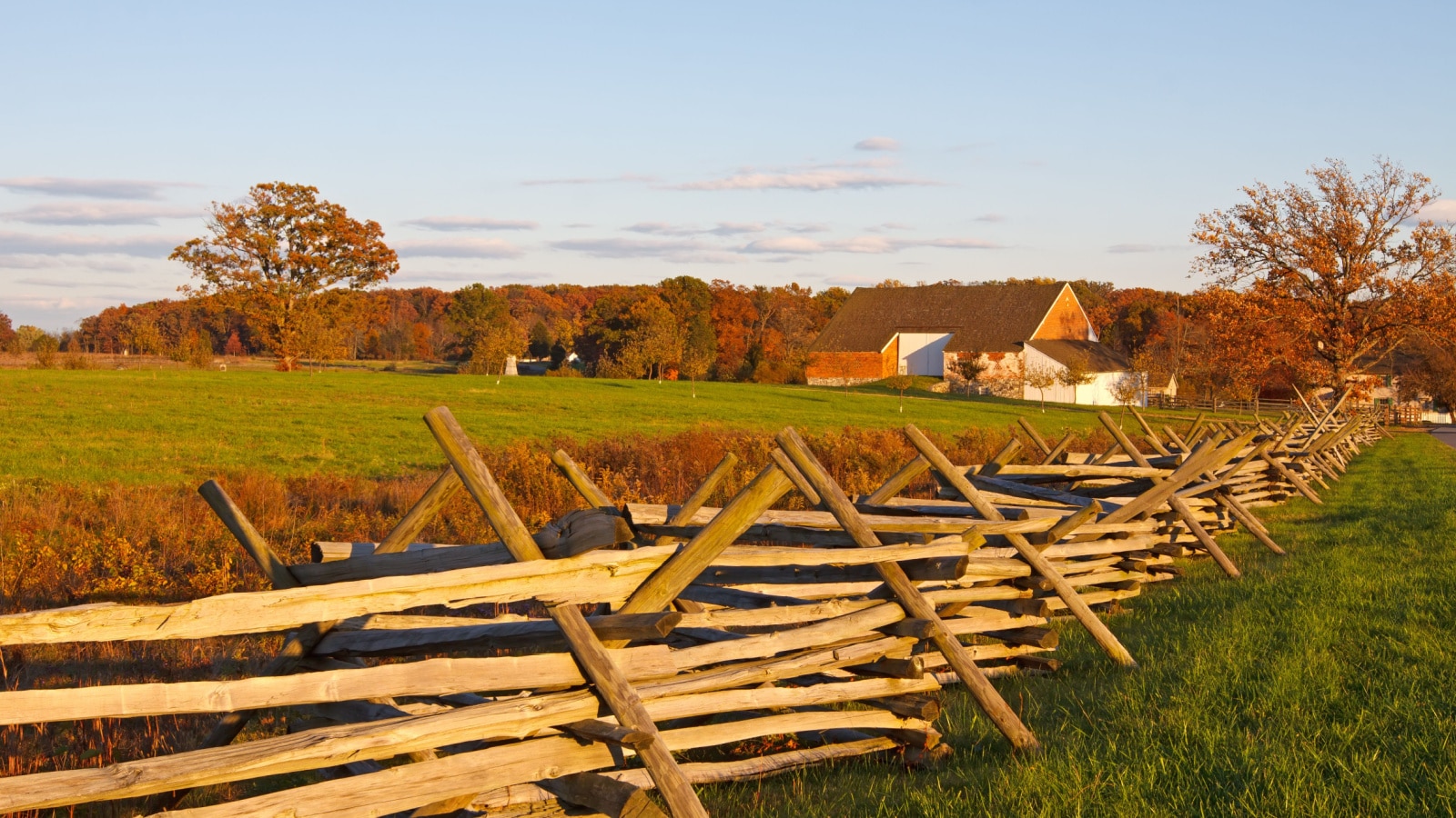 A farmstead on the battlefield at Gettysburg National Military Park,Pennsylvania,USA.