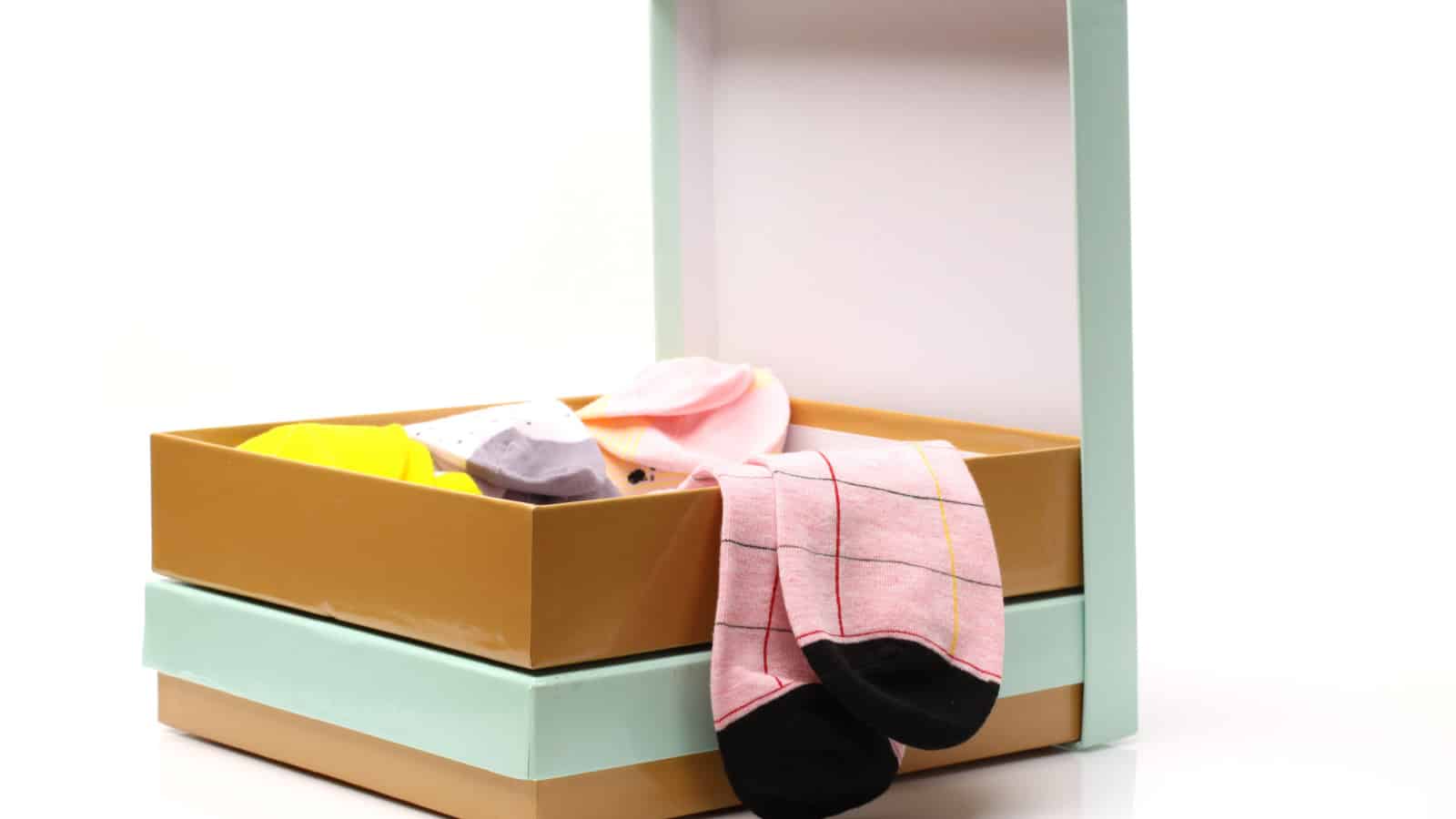 Socks in box.
