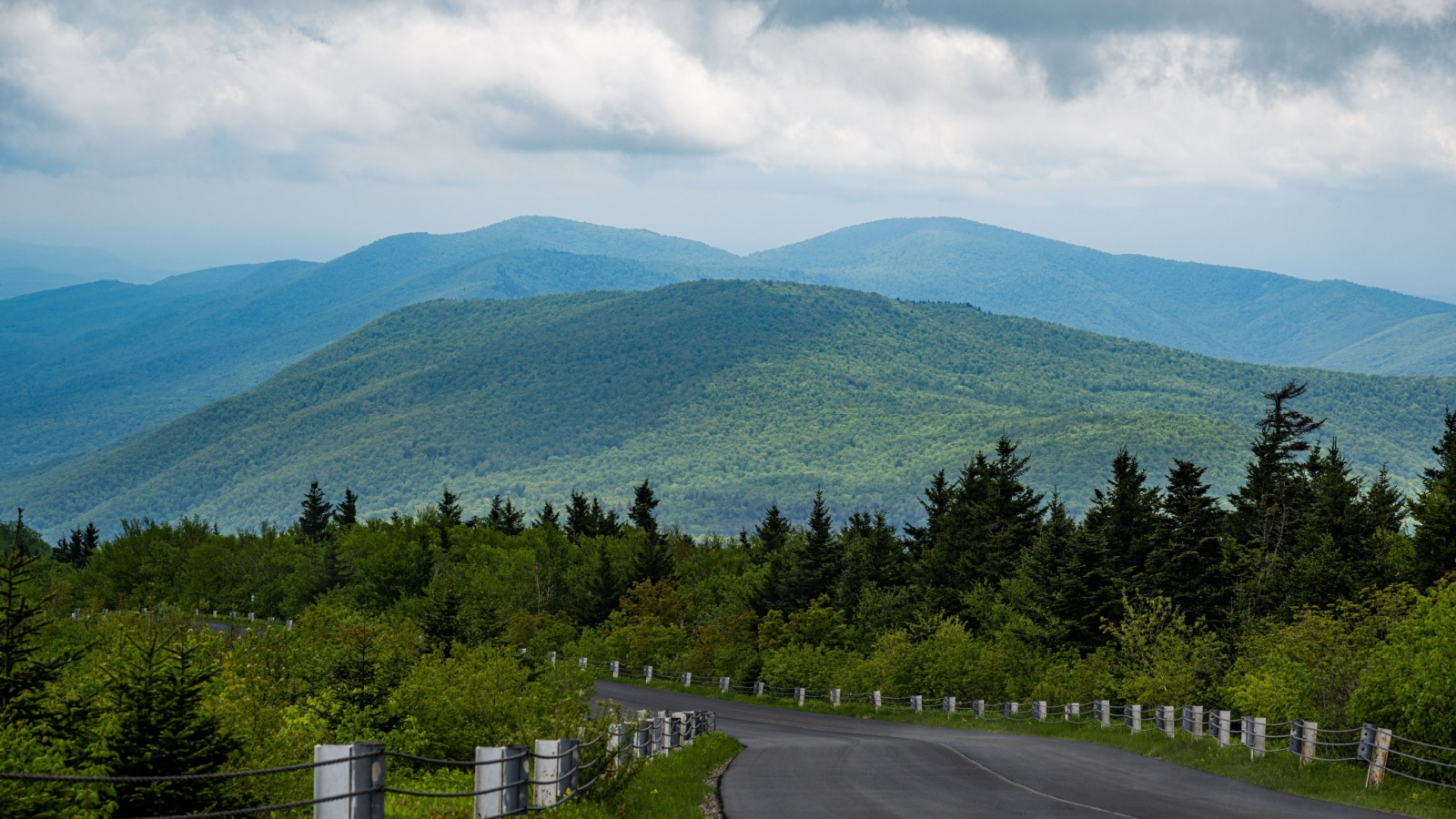 A view of the Green Mountain National Forests in Vermont