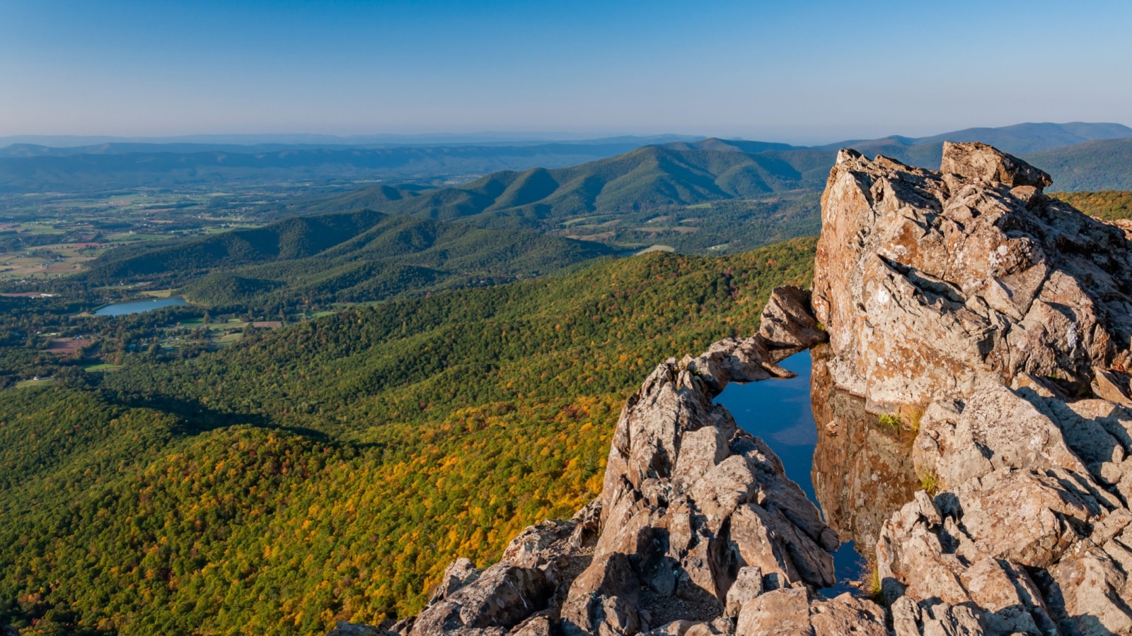 An October Day on Little Stony Man Mountain, Shenandoah National Park Virginia USA, Virginia