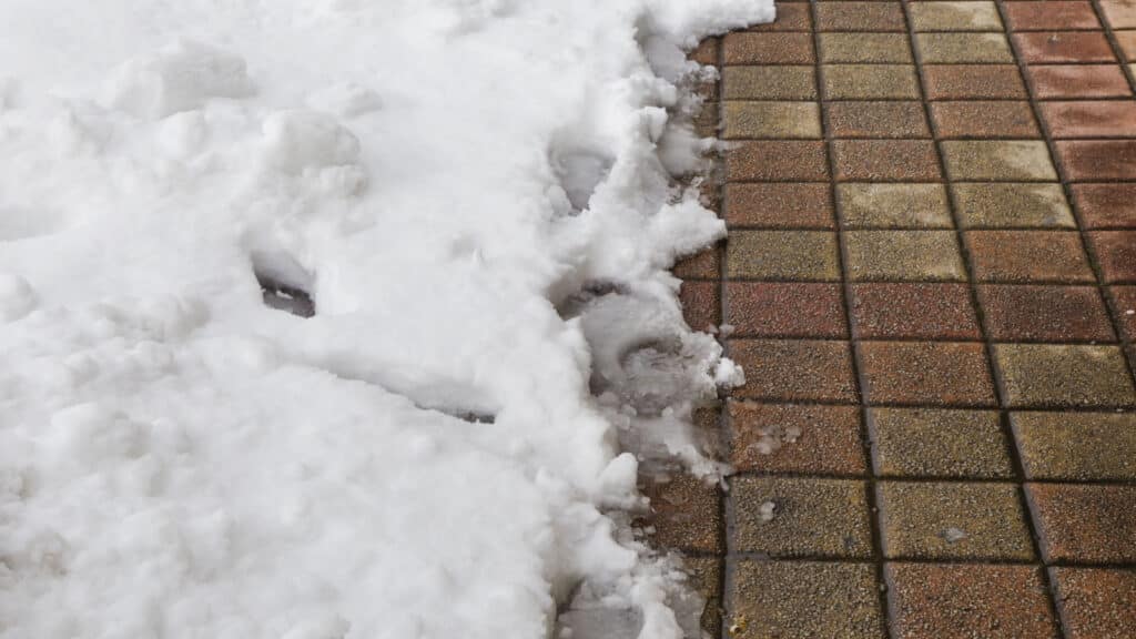 snowy pavement